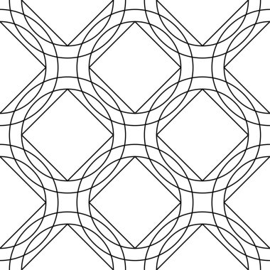 Geometrik süsleme. Beyaz ve siyah seamless modeli web, Tekstil ve duvar kağıtları için