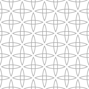 Beyaz arka planda gri geometrik süsleme. Web, Tekstil ve duvar kağıtları için seamless modeli