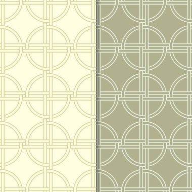 Zeytin yeşili geometrik süsler. Web, Tekstil ve duvar kağıtları için dikişsiz desen seti