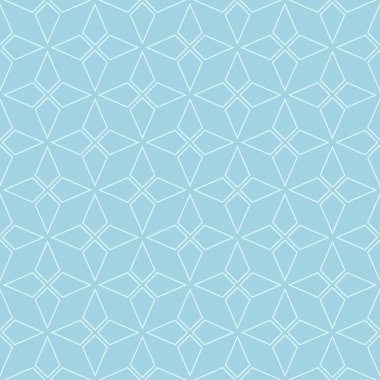 Geometrik süsleme. Hafif mavi seamless modeli web, Tekstil ve duvar kağıtları için