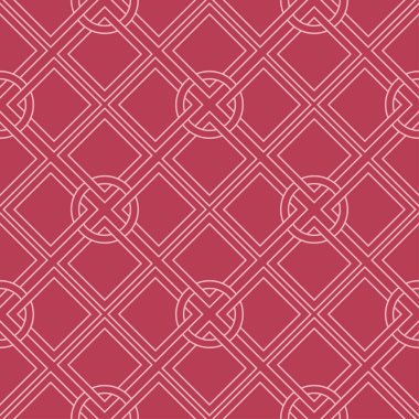 Kırmızı geometrik süsleme. Web, Tekstil ve duvar kağıtları için seamless modeli