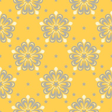 Sarı çiçek seamless modeli. Arka plan duvar kağıtları, Tekstil ve kumaş için çiçek tasarımları ile