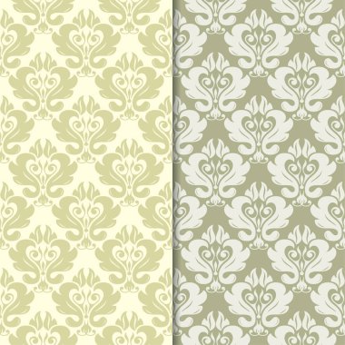 Zeytin yeşili st çiçek kökenden. Tekstil ve duvar kağıtları için dikişsiz desen