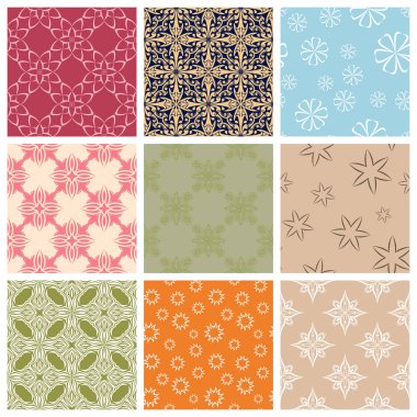 Duvar kağıtları, Tekstil ve kumaş çiçek desenleri ile sorunsuz kökenden ayarla