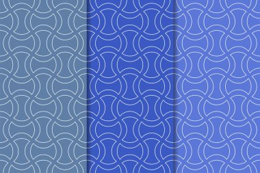 Web, Tekstil ve duvar kağıtları için dikey Dikişsiz desen mavi geometrik dizi