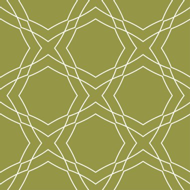 Zeytin yeşili ve beyaz geometrik süsleme. Web, Tekstil ve duvar kağıtları için seamless modeli