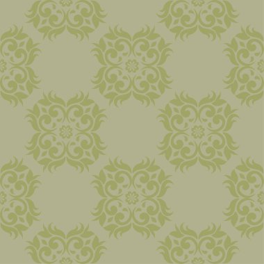 Zeytin yeşili çiçek süs tasarım. Tekstil ve duvar kağıtları için seamless modeli