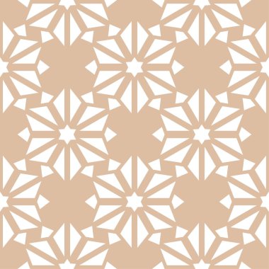 Bej ve beyaz çiçek süsleme. Tekstil ve duvar kağıtları için seamless modeli