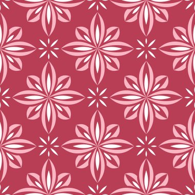 Çiçek seamless modeli. Arka plan duvar kağıtları, Tekstil ve kumaş kırmızı boyalı