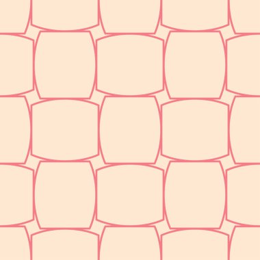 Kırmızı ve bej geometrik süsleme. Web, Tekstil ve duvar kağıtları için seamless modeli