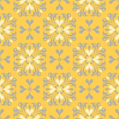 Sarı çiçek seamless modeli. Arka plan duvar kağıtları, Tekstil ve kumaş için çiçek tasarımları ile