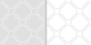 Açık gri geometrik yazdırır. Web, Tekstil ve duvar kağıtları için dikişsiz desen seti