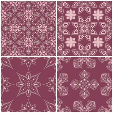 Menekşe sorunsuz arka plan duvar kağıtları, Tekstil ve kumaş çiçek desenleri ile ayarla