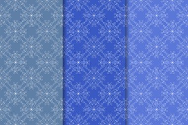 Çiçek desenleri kümesi. Mavi dikey Dikişsiz desen. Duvar kağıdı arka plan