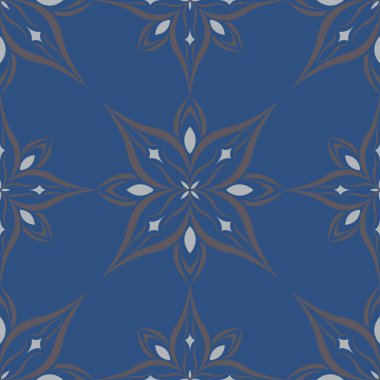 Sorunsuz çiçek desenli. Koyu mavi arka plan duvar kağıtları, Tekstil ve kumaş için çiçek tasarımları ile