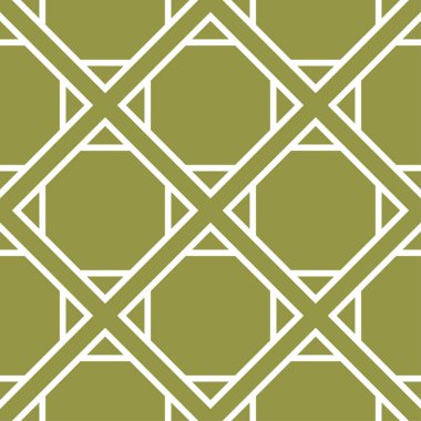 Geometrik süsleme. Zeytin yeşili ve beyaz seamless modeli web, Tekstil ve duvar kağıtları için