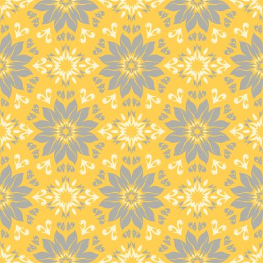 Sarı çiçek seamless modeli. Arka plan duvar kağıtları, Tekstil ve kumaş için çiçek tasarımları ile