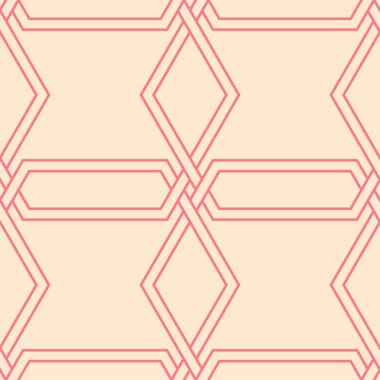 Geometrik süsleme. Kırmızı ve bej seamless modeli web, Tekstil ve duvar kağıtları için