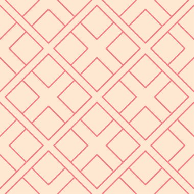 Geometrik süsleme pembe ve bej. Web, Tekstil ve duvar kağıtları için seamless modeli