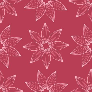 Kiraz pembe çiçek süsleme. Tekstil ve duvar kağıtları için seamless modeli