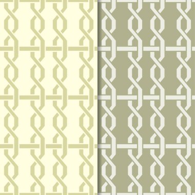 Web, Tekstil ve duvar kağıtları için dikişsiz desen zeytin yeşili geometrik ayarla