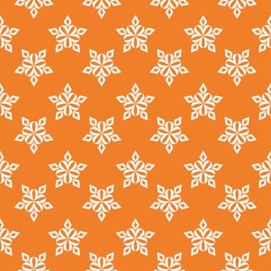 Turuncu ve beyaz çiçek süsleme. Tekstil ve duvar kağıtları için seamless modeli