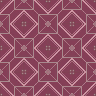 Geometrik mor kırmızı Dikişsiz desen duvar kağıtları, Tekstil ve kumaş için