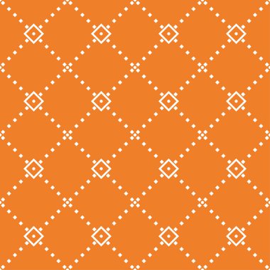 Turuncu geometrik seamless modeli web, Tekstil ve duvar kağıtları için