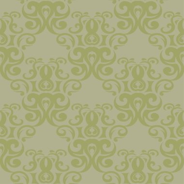 Zeytin yeşili çiçek süs tasarım. Tekstil ve duvar kağıtları için seamless modeli