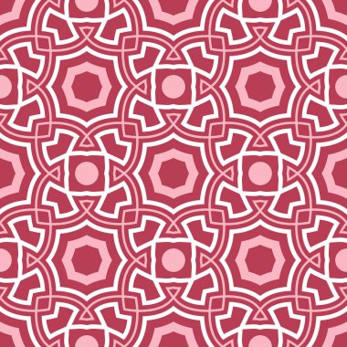 Geometrik kırmızı seamless modeli. Renkli arka plan duvar kağıtları, Tekstil ve kumaş için