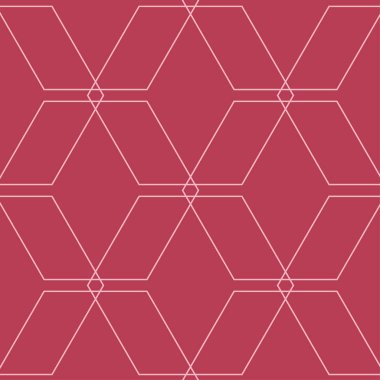 Kırmızı ve soluk pembe geometrik süsleme. Web, Tekstil ve duvar kağıtları için seamless modeli