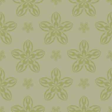 Zeytin yeşili çiçek süs tasarım. Tekstil ve duvar kağıtları için seamless modeli