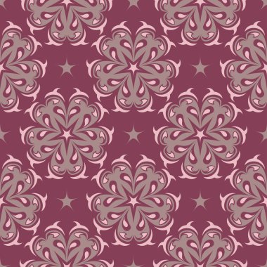 Mor kırmızı çiçek seamless modeli. Arka plan duvar kağıtları, Tekstil ve kumaş çiçek tasarım öğeleri ile