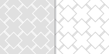 Işık gri geometrik süsler. Web, Tekstil ve duvar kağıtları için dikişsiz desen seti
