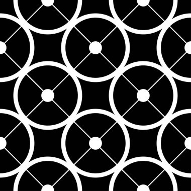 Geometrik süsleme. Siyah ve beyaz seamless modeli web, Tekstil ve duvar kağıtları için