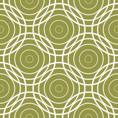 Zeytin yeşili ve beyaz geometrik süsleme. Web, Tekstil ve duvar kağıtları için seamless modeli