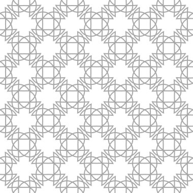 Beyaz arka planda gri geometrik yazdır. Web, Tekstil ve duvar kağıtları için seamless modeli