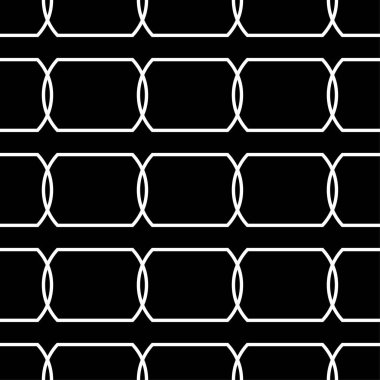 Siyah ve beyaz geometrik süsleme. Web, Tekstil ve duvar kağıtları için seamless modeli