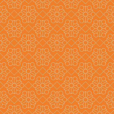 Turuncu geometrik süsleme. Web, Tekstil ve duvar kağıtları için seamless modeli