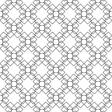 Beyaz arka planda siyah geometrik seamless modeli. Süsleme için web, Tekstil ve duvar kağıtları