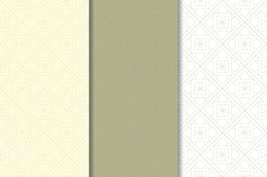 Web, Tekstil ve duvar kağıtları için dikey Dikişsiz desen zeytin yeşil ve beyaz geometrik dizi