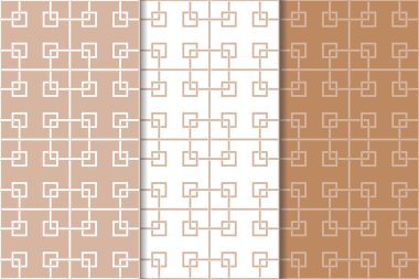 Kahverengi ve beyaz geometrik Dikişsiz desen web, Tekstil ve duvar kağıtları için