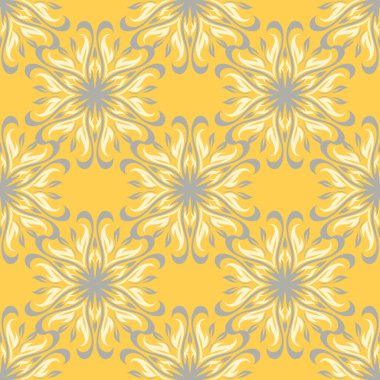 Sarı çiçek seamless modeli. Arka plan duvar kağıtları, Tekstil ve kumaş için çiçek tasarımları ile