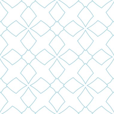 Beyaz ve mavi geometrik süsleme. Web, Tekstil ve duvar kağıtları için seamless modeli