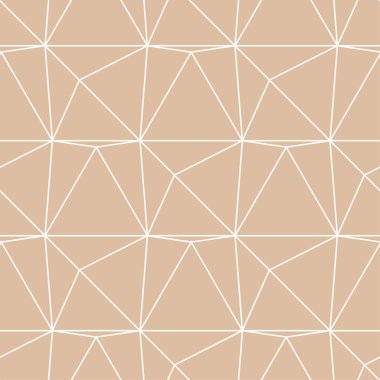 Bej ve beyaz geometrik süsleme. Web, Tekstil ve duvar kağıtları için seamless modeli
