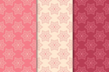 Kiraz kırmızı çiçekli süsler. Dikey Dikişsiz desen seti. Duvar kağıdı arka plan