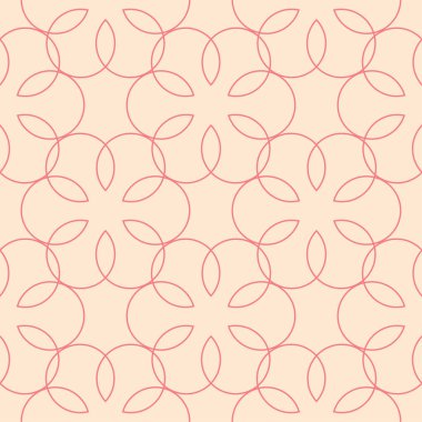 Kırmızı ve bej geometrik yazdırın. Web, Tekstil ve duvar kağıtları için seamless modeli