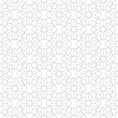 Gri beyaz geometrik süsleme üzerine. Web, Tekstil ve duvar kağıtları için seamless modeli