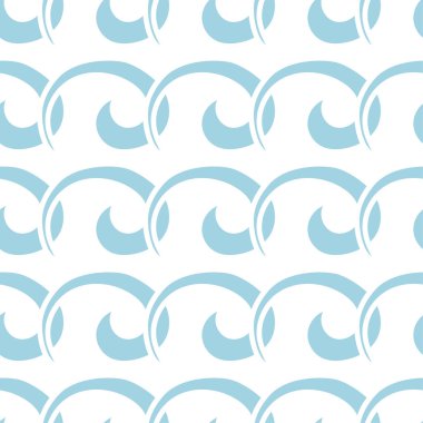Beyaz ve mavi geometrik süsleme. Web, Tekstil ve duvar kağıtları için seamless modeli