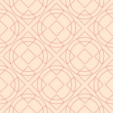 Kırmızı ve bej geometrik yazdırın. Web, Tekstil ve duvar kağıtları için seamless modeli